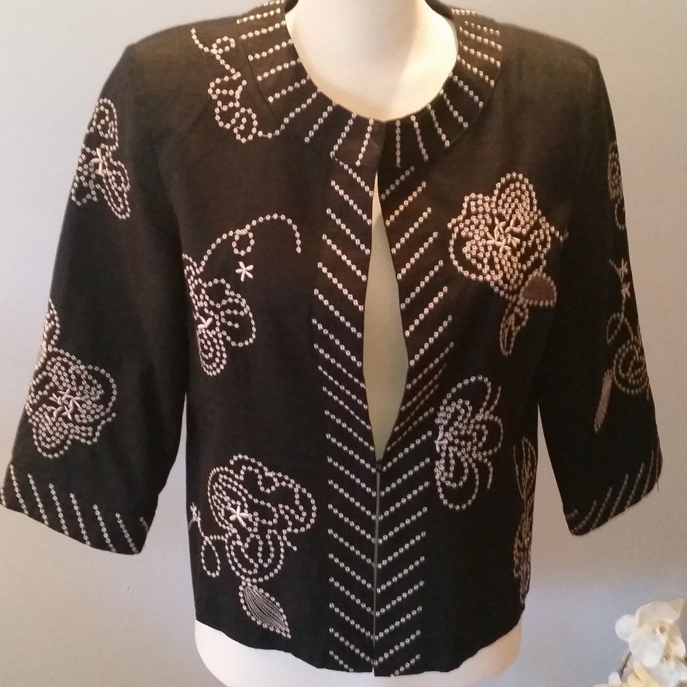 Susan Bristol Black silk blazer